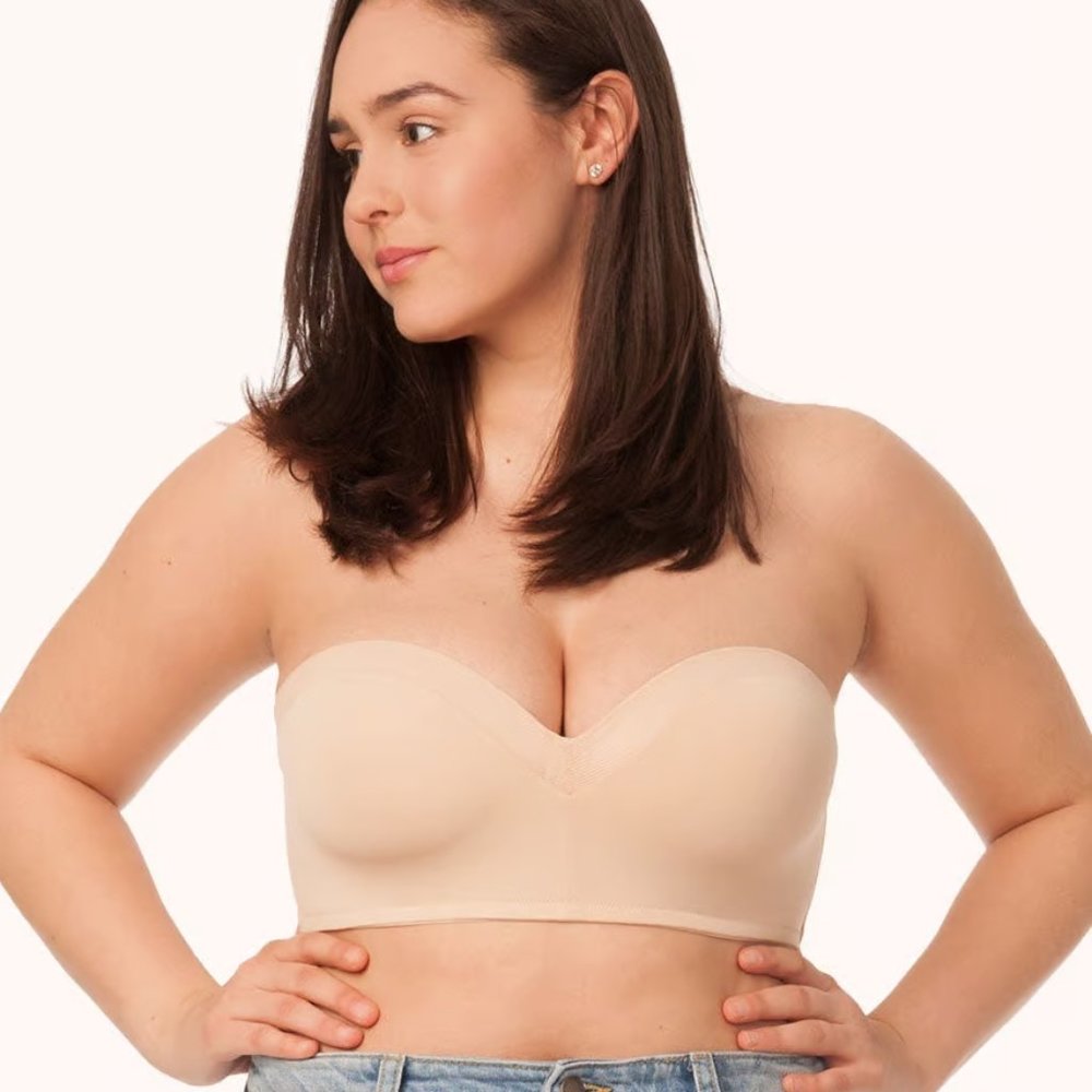 NWT Lively Bra‎ The No-Wire Strapless Toasted Almond Size 34B New With Tags